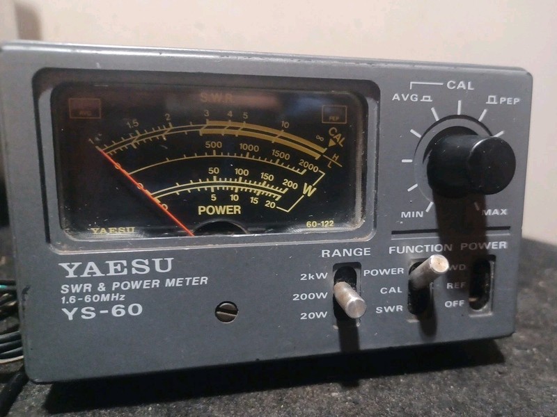 Yaesu YS-60 SWR & Power Meter 1.6-60MHz Ham Radio HF CB Meter Japan