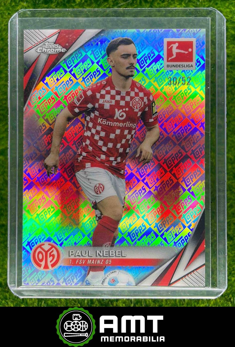 2024-25 Topps Chrome Bundesliga Paul Nebel ToppsFractor 30/52 FSV Mainz