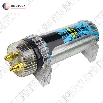 1x Car Audio Capacitor Car Audio Digital Voltage Power Subwoofer Modified w/ LED