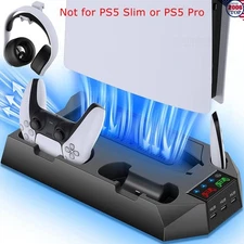 New For Playstation 5 Dualsense Controller Charging Station PS5 Cooling Fan