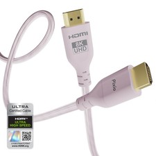 Pixio Pink 8K HDMI 2.1 Cable Ultra Certified High Speed 10 ft, 