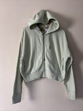 Levi s Cropped Track top Zipped Hooded Jacket Green Size L Approx UK 14-16