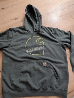Carhartt Rain Defender Hoodie Men's XL Loose Fit Midweight Graphic Sweatshirt