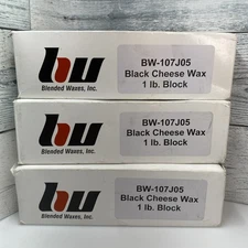 Blended Waxes, Inc. Black Cheese Wax 1 Pound Block Purpose Made in the USA 3 Pk
