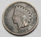 1907 INDIAN HEAD CENT,FULL LIBERTY, VERY NICE COIN!!!!(A9)