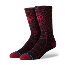 Stance Spida Infiknit Crew Socks Black Mens Graphic Print Sock