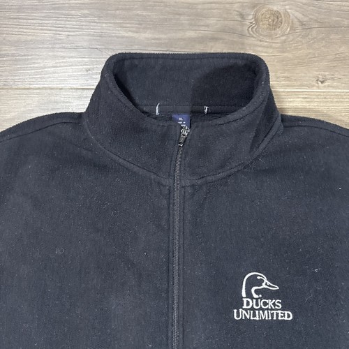 Ducks Unlimited Men’s Sleeveless Full Zip Vest Black Fleece Pockets Size XL - Picture 5 of 15