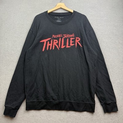 Vintage Michael Jackson Sweatshirt XL Black Zara Men THRILLER