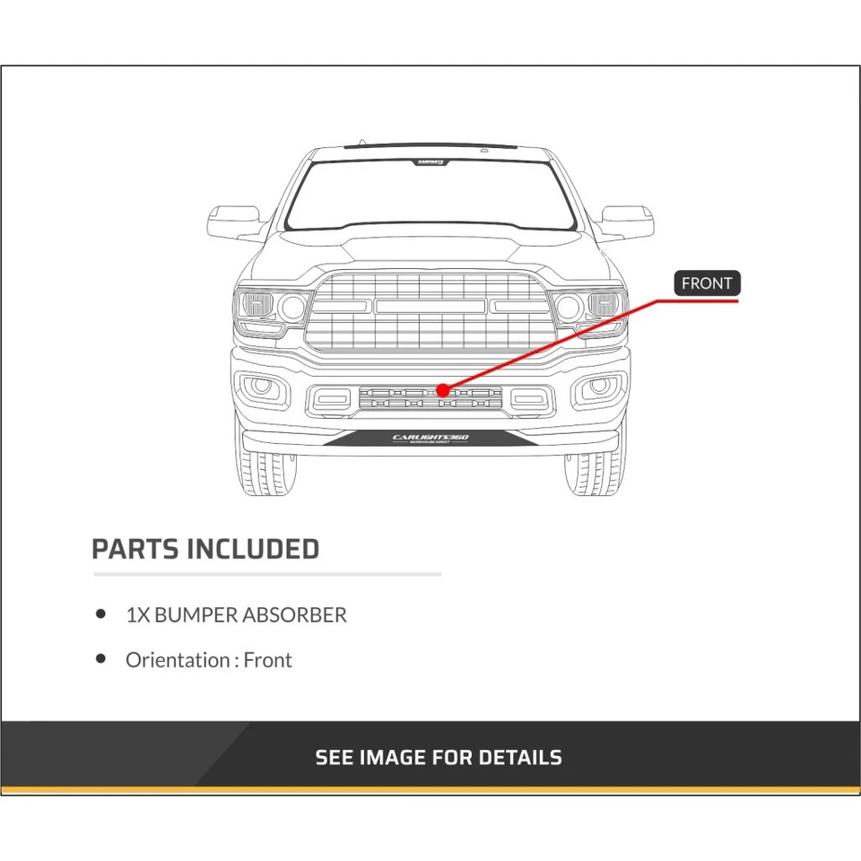For Pontiac Aztek 2001-2005 Bumper Absorber | Front - Image 3 of 3
