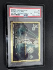 2024 Panini PRIZM Optic damian Lillard Alter Ego-Gold Vinyl 1/1 PSA 10 RT59