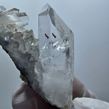 Starburst quartz with hematite and chlorite on matrix, Streep Mine, Goboboseb
