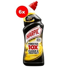 6 x Harpic Power Plus Toilet Cleaner Citrus Fresh 750ml Kills 99.9% of Bacteria 3.53 per litre