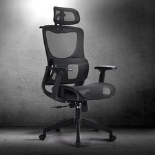 Furb Ergonomic Office Chair with Breathable Mesh, Adjustable Headrest High Ba...