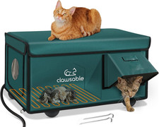 Heated Indestructible Outdoor Cat House - Weatherproof  Insulated Shelter