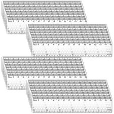 32 Pack 6 Inch Mini Rulers Bulk Plastic Small with Inches and Clear