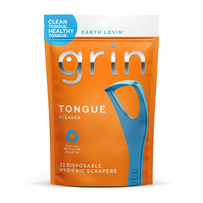 Grin Tongue Cleaner Disposable Hygienic Fresh Breath 32 ct - FREE SHIPPING