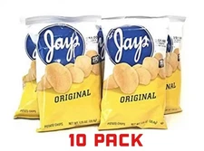 Jays Original 10 Pack 1.25 oz Individual Potato Chips