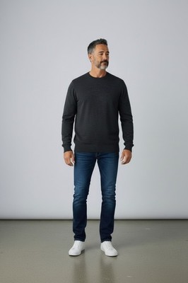 März Maerz München Pullover Pulli Schurwolle Merinowolle Anthrazit Gr. 52