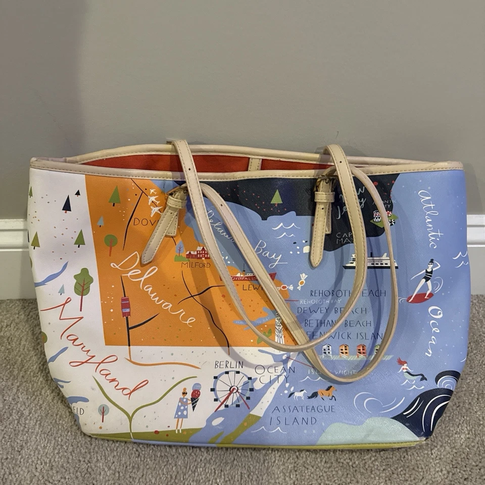 SPARTINA449 Bay Dreams Map Tote Shoulder Bag - Image 2 of 4