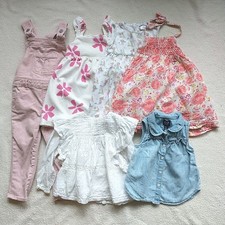 Toddler Girls 18-24/2T Clothing Dress Overall Tops Bundle Mixed Cotton 6x Lot