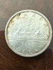 1965 Canadian Silver Dollar Elizabeth II #77