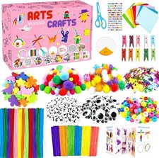 2000Pcs DIY Arts and Crafts Supplies Kit Materials Set for Kids and Toddler