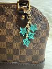 Star Bag Charm Keychain Jelly Cluster Heart clip Handmade Holiday Birthday Gift