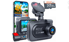 ROVE R2-4K Dual Dash Cam Front and Rear, SRTARVIS 2 Sensor, Free 128GB Card  4K