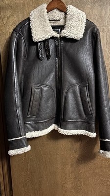 Men's 80s Retro Suede Fur Lined Winter Jacket Luxury Warm Outerwear Trench Coat