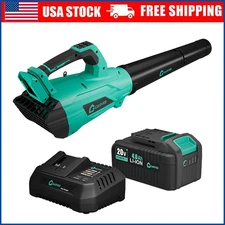 New Lightweight Leaf Blower Cordless with 4.0Ah Battery & Charger, 2 Speed Modes