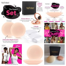 3pc YESINDEED Nipple Covers Hypoallergenic Silicone Pasties Invisible Adhesive