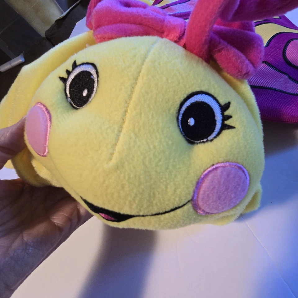 Chrisha Plush Butterfly Costume 18-36 months Halloween Bug Padded Yellow Pink - Image 4 of 4