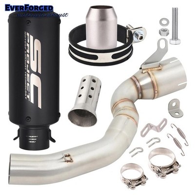 Black Modified Muffler Exhaust Pipe System Slip on For DUKE 200 2020-2023