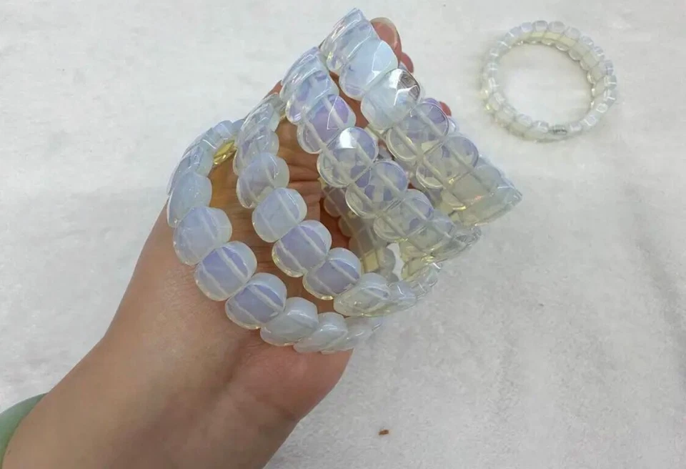 Pulsera gema ópalo 8 * 14 mm para hombre joyería de alta calidad para mujer regalo encanto Foto 2 de 4