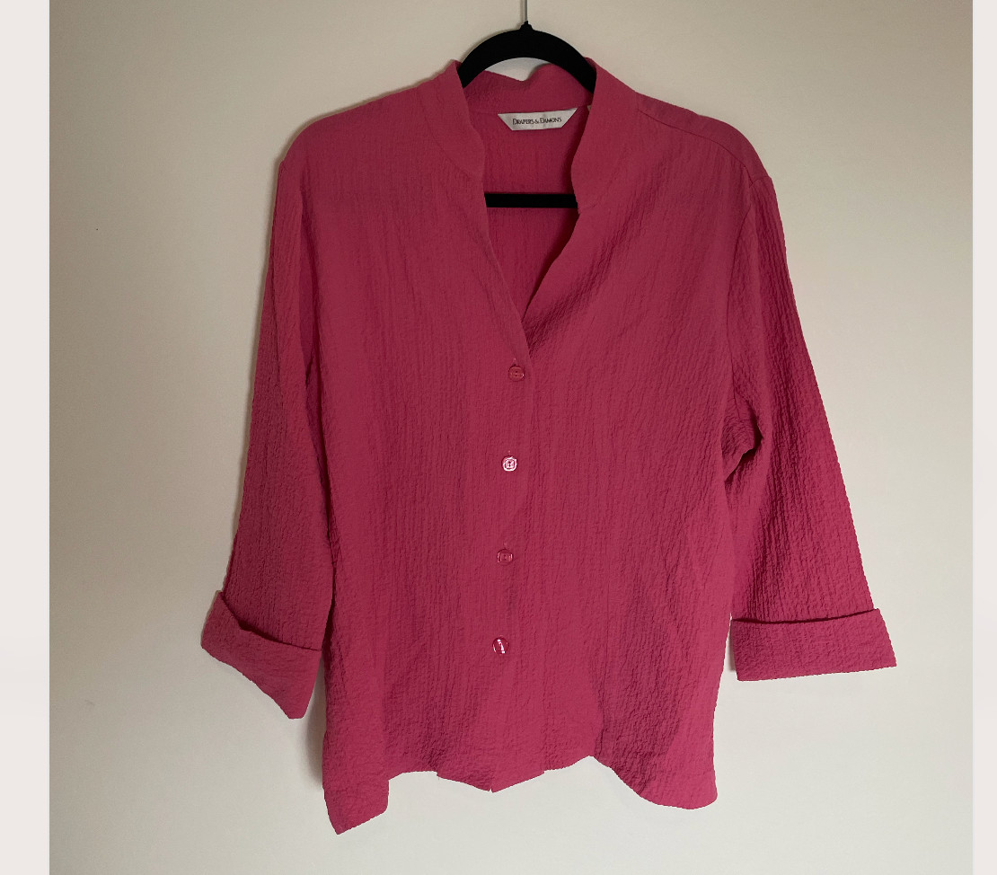 Bubblegum Button Down Chic Glam Beachy Beach Hips… - image 1