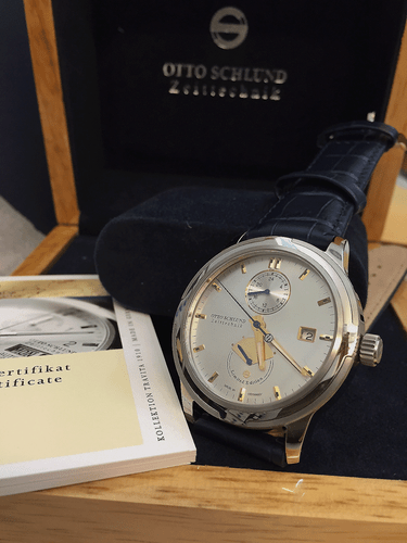 Orologio uomo automatico OTTO SCHLUND tecnica del tempo, riserva di carica, calibro Soprod 9035 - Foto 1 di 8