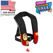 Premium A-33 Buoyancy Automatic Inflatable Life Jacket Lifevest Boating PFD