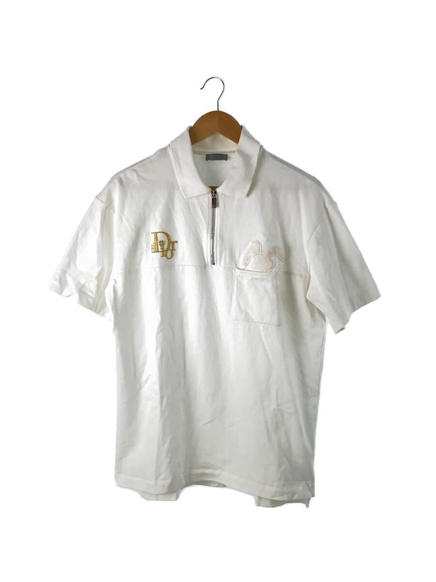 Christian Dior polo Short Sleeve Shirts cotton white L Used
