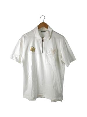 トップス Christian Dior polo shirt Polo Shirt White and Navy Blue Cotton Jersey | DIOR