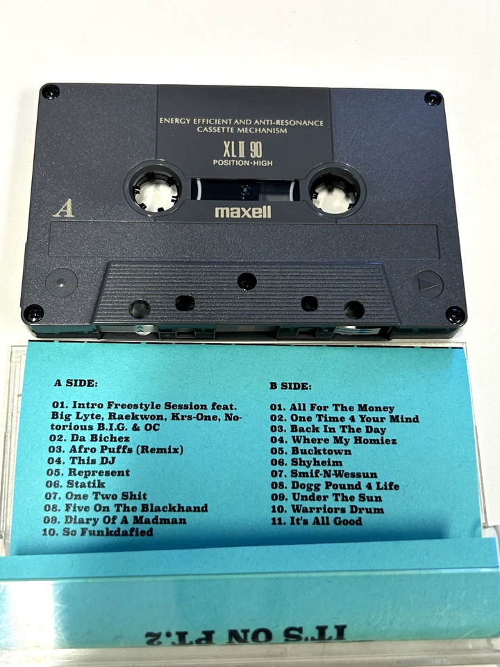 DJ RON G IT'S ON PT.2 90S HIP HOP RAP CASSETTE MIXTAPE BIGGIE RAEKWON KRS ONE Foto 4 de 4