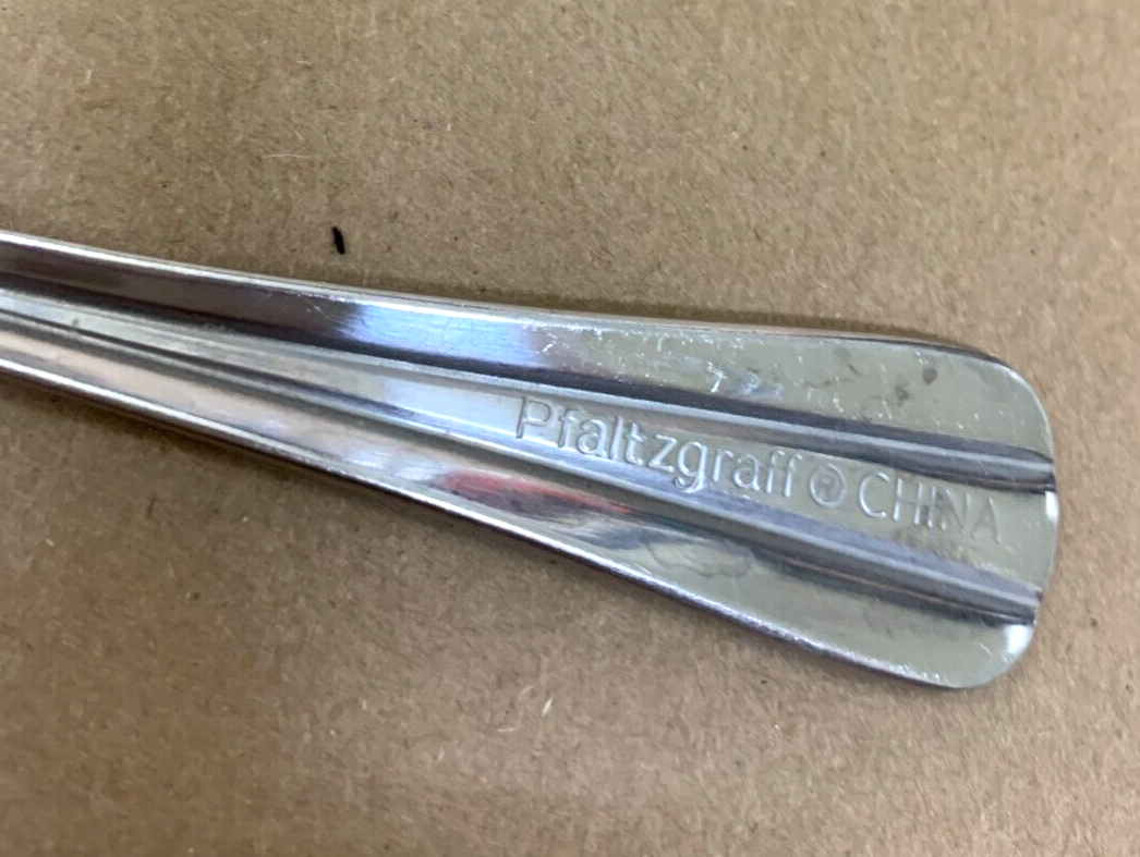 2 Teaspoon Spoon Smithfield Pfaltzgraff Stainless Ridges Flared | eBay