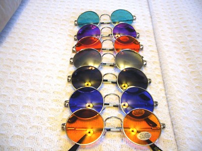 Sunglasses Occhiali Da Sole Stile John Lennon John Lennon Style Sunglasses Ozzy Osbourne Hippy 70's 80's Fancy Dress Glasses - Foto 11