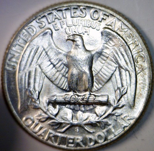 1950s/s W RPM #3 BU + Washington Quarter FLASHY LUSTER Silver ERROR Coin NR - Picture 3 of 3