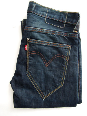 Levi's 504 regular straight men's jeans W30 L34 dark blue discontinued LEVG384