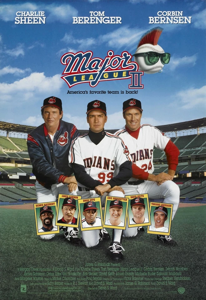 Major League movie poster II - 11" x 17" inches - Charlie Sheen, Tom Berenger