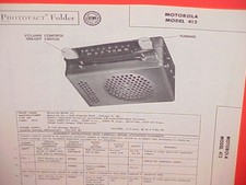 1953 MOTOROLA AM RADIO SERVICE MANUAL MODEL 412 CHEVROLET FORD CHRYSLER DODGE 
