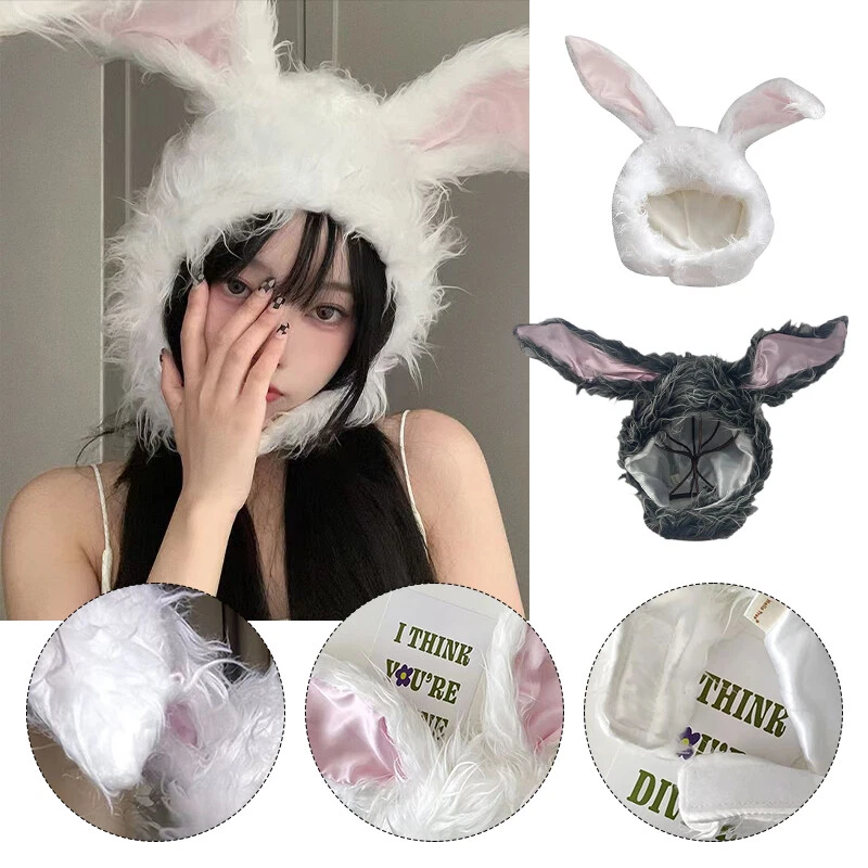 Bunny Ears Hat Rabbit Plush Soft Costume Headwear Cap Photo Props Party  Cosplay