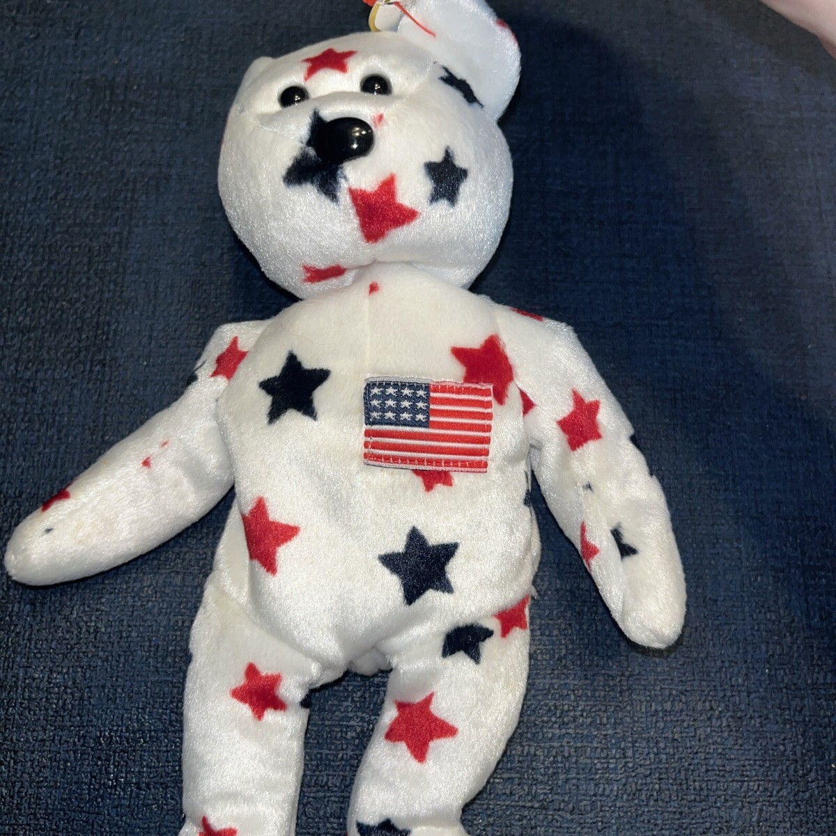 Ty Beanie Babies Glory the Bear Plush Toy Birthday July 4th , 1997