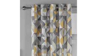 Habitat Loft Living Geo Fully Lined Eyelet Curtains 117cm x 137cm (1499)