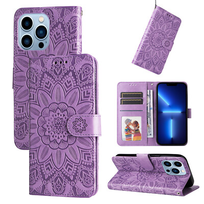 For iPhone 16e 12 13 14 15 16 Pro Max Magnetic Leather Wallet Stand Case Cover